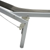 Tumbona de jardín de aluminio con parasol Riccione 