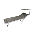 Tumbona de jardín de aluminio con parasol Riccione 
