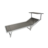 Tumbona de jardín de aluminio con parasol Riccione 