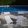 Tumbona de jardín de aluminio con parasol Riccione Catálogo