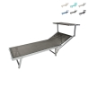 Tumbona de jardín de aluminio con parasol Riccione Descueto