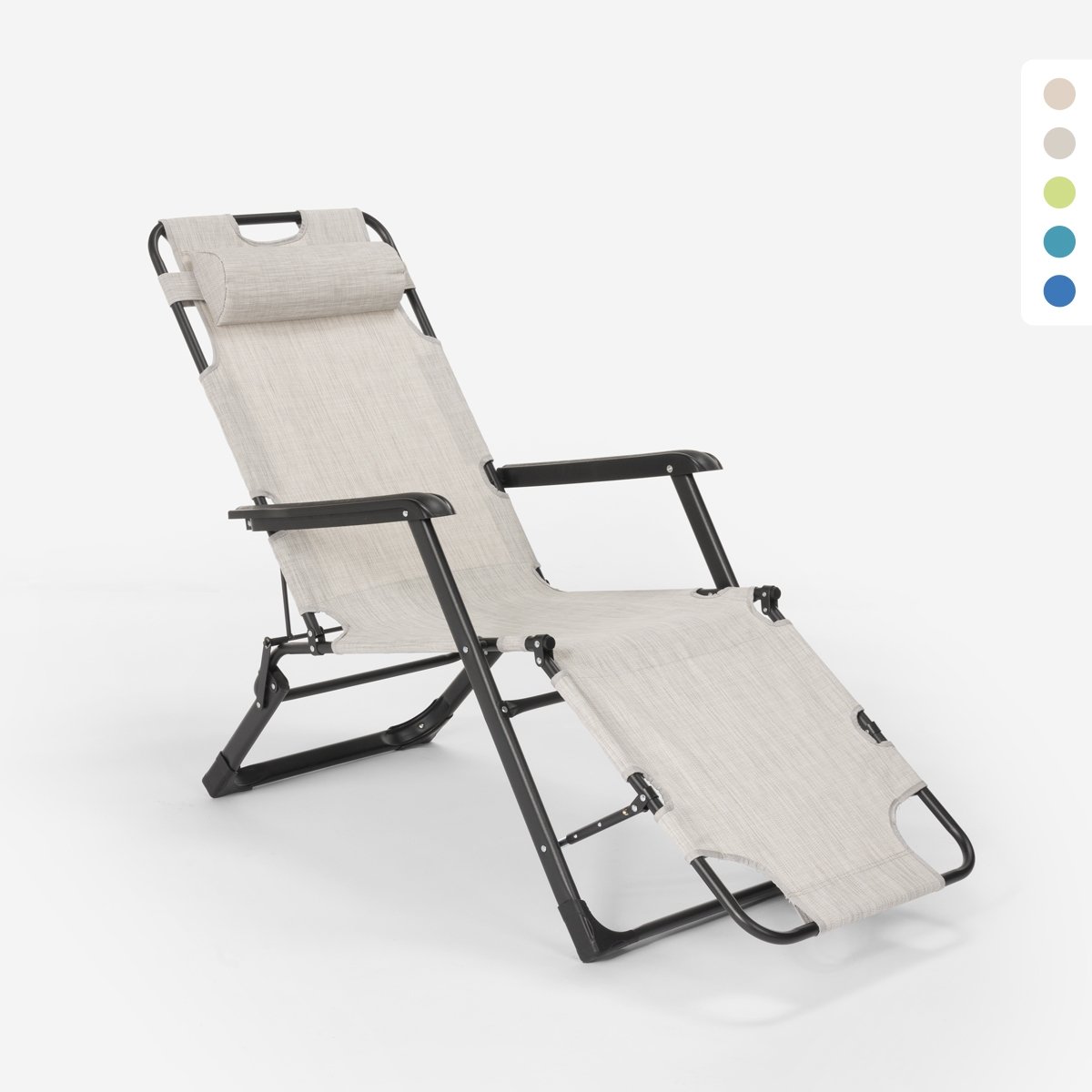 Emily Lux tumbona plegable de playa y jardín multiposición Zero Gravity Promoción