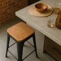taburete de bar estilo industrial con reposapiés brush up Catálogo