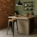 taburete de bar estilo industrial con reposapiés brush up Rebajas