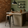 taburete de bar estilo industrial con reposapiés brush up Rebajas