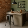 taburete de bar estilo industrial con reposapiés brush up Compra