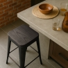 taburete de bar estilo industrial con reposapiés brush up 