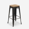 taburete de bar estilo industrial con reposapiés brush up Características