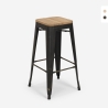 taburete de bar estilo industrial con reposapiés brush up Promoción