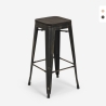 taburete de bar estilo industrial con reposapiés brush up Precio