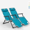2 sillas de playa tumbona hamaca plegables de jardín multiposición Zero Gravity Promoción