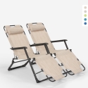 2 sillas de playa tumbona hamaca plegables de jardín multiposición Zero Gravity Características
