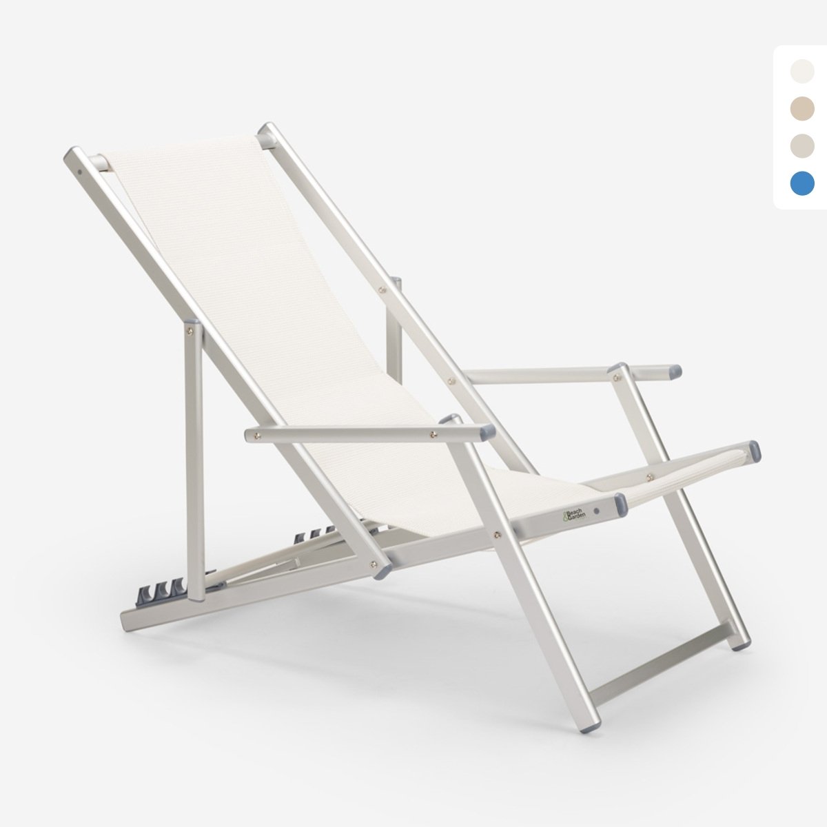 Silla tumbona mar playa reposabrazos aluminio plegable Riccione Gold Lux Medidas Silla tumbona mar playa reposabrazos aluminio plegable Riccione Gold Lux Medidas