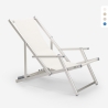 Silla tumbona mar playa reposabrazos aluminio plegable Riccione Gold Lux Medidas