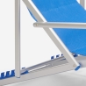 2 Tumbonas mar playa reposabrazos aluminio plegable Riccione Gold Lux 