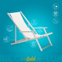 4 Tumbonas mar playa reposabrazos aluminio plegable Riccione Gold Lux Compra