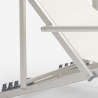 4 Tumbonas mar playa reposabrazos aluminio plegable Riccione Gold Lux 