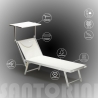 Tumbona plegable de aluminio con parasol para playa - Santorini 