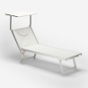 Tumbona plegable de aluminio con parasol para playa - Santorini 