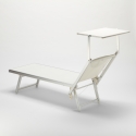 Tumbona plegable de aluminio con parasol para playa - Santorini 