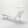 Tumbona plegable de aluminio con parasol para playa - Santorini 