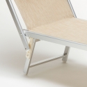 Tumbona plegable de aluminio con parasol para playa - Santorini 