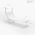 Tumbona plegable de aluminio con parasol para playa - Santorini 