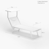 Tumbona plegable de aluminio con parasol para playa - Santorini 