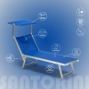 20 Tumbonas plegables de aluminio con parasol para playa - Santorini 