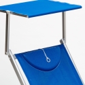4 Tumbonas plegables de aluminio con parasol para playa - Santorini 