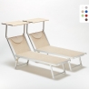 2 Tumbonas plegables de playa en aluminio Santorini Promoción