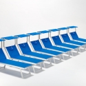 20 Tumbonas plegables de aluminio con parasol para playa - Santorini 