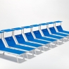 20 Tumbonas plegables de aluminio con parasol para playa - Santorini 