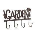 Perchero de pared de hierro fundido con 4 ganchos Garden Venta
