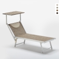 Tumbonas plegables de aluminio con parasol para playa - Santorini Limited Edition Promoción