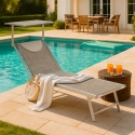 Tumbonas plegables de aluminio con parasol para playa - Santorini Limited Edition Rebajas