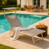 Tumbonas plegables de aluminio con parasol para playa - Santorini Limited Edition Rebajas