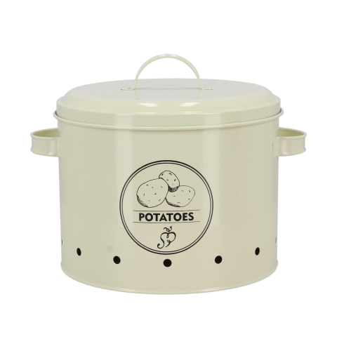 Bote de cocina de hojalata para patatas con orificios y tapa Promoción