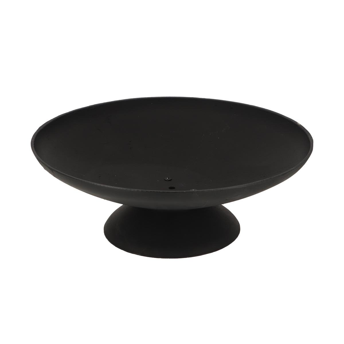 Brasero de jardín exterior redondo de hierro fundido negro 50 cm