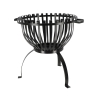 Brasero elevado para jardín de exterior en metal negro con asas Rebajas