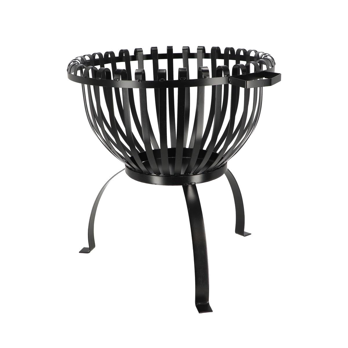 Brasero elevado para jardín de exterior en metal negro con asas Promoción Brasero elevado para jardín de exterior en metal negro con asas Promoción