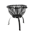 Brasero elevado para jardín de exterior en metal negro con asas Promoción