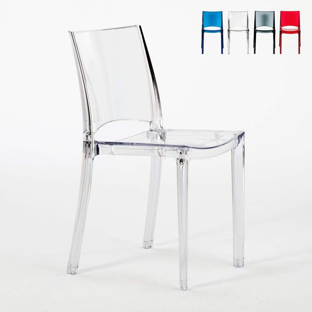 16 Sillas B-Side Grand Soleil bar cafetería transparentes Oferta stock
