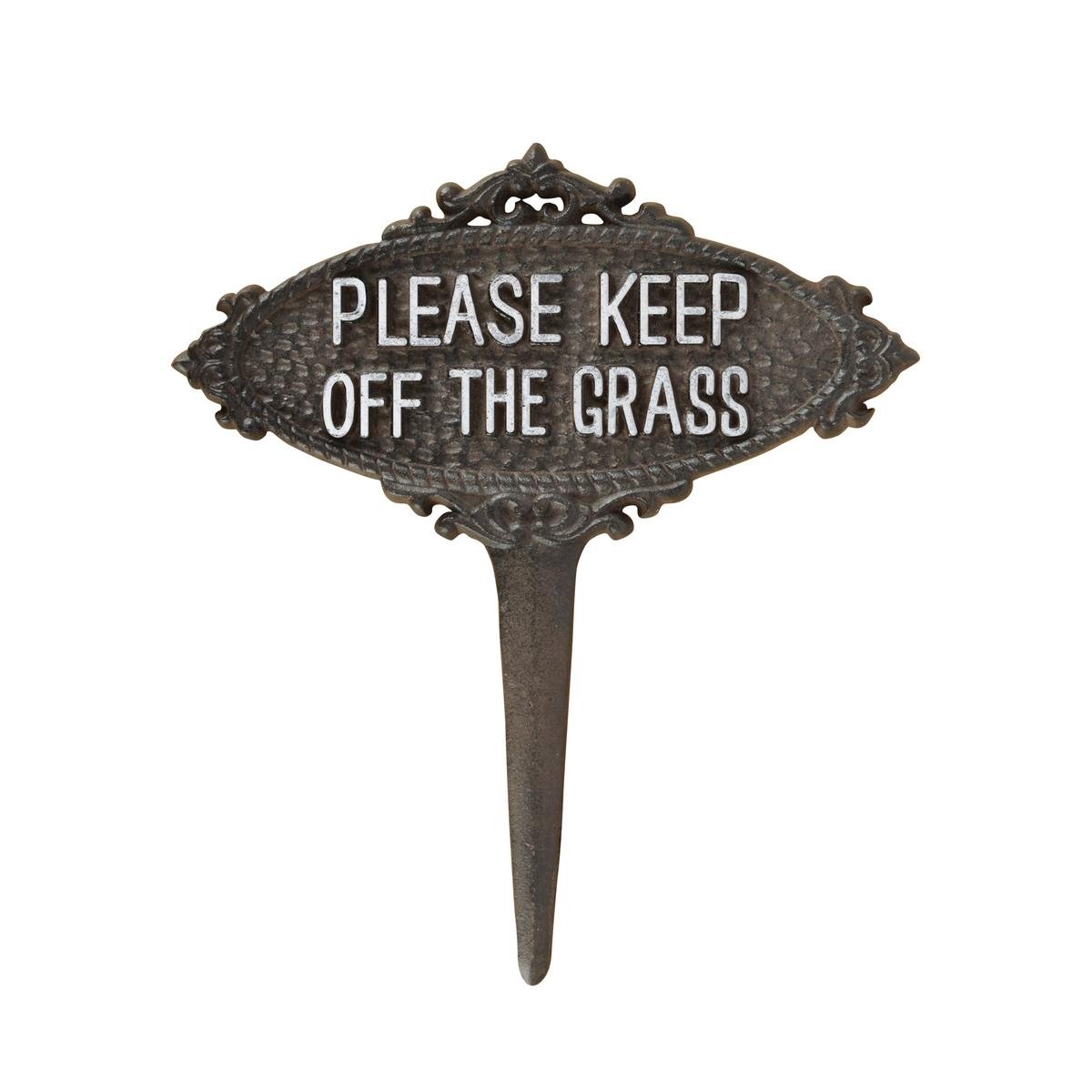 Cartel estaca de jardín de hierro fundido Keep Off The Grass Promoción Cartel estaca de jardín de hierro fundido Keep Off The Grass Promoción