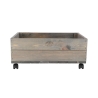 Jardinera de madera FSC con ruedas 59x39,2x25,2 cm Oferta