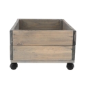 Jardinera de madera FSC con ruedas 59x39,2x25,2 cm Rebajas