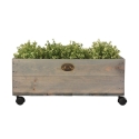 Jardinera de madera FSC con ruedas 59x39,2x25,2 cm Venta