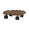 Carro redondo para plantas de madera con ruedas Modelo