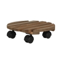 Carro redondo para plantas de madera con ruedas Medidas