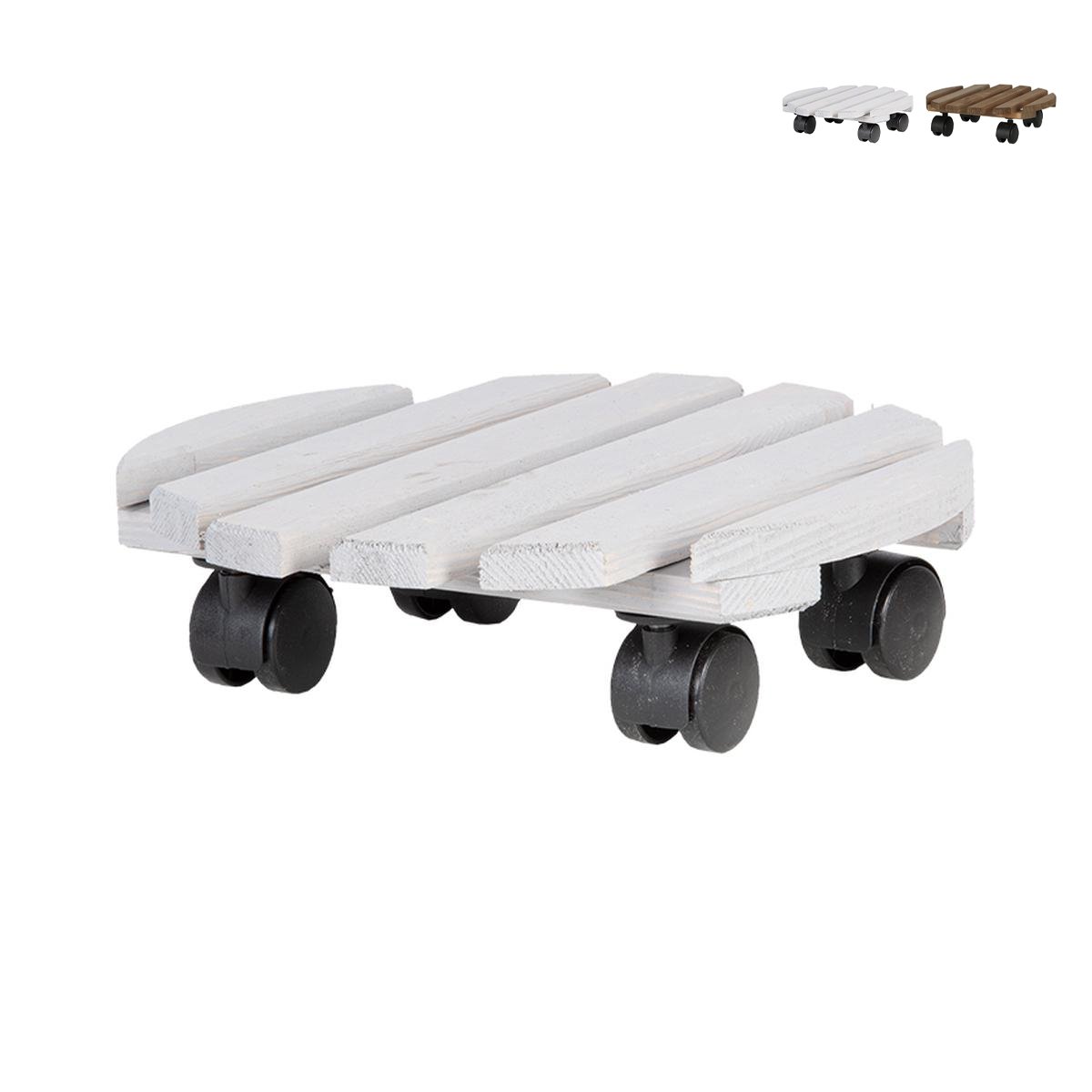 Carro redondo para plantas de madera con ruedas Promoción Carro redondo para plantas de madera con ruedas Promoción